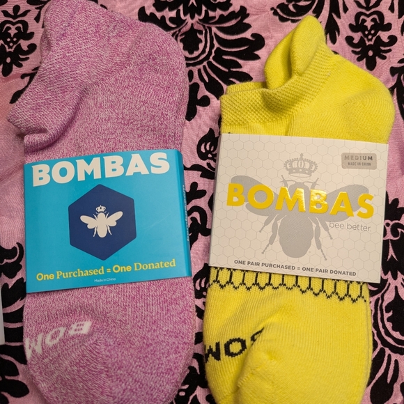 Four Pairs Of Ankle Cut Bombas Socks - Picture 3 of 5